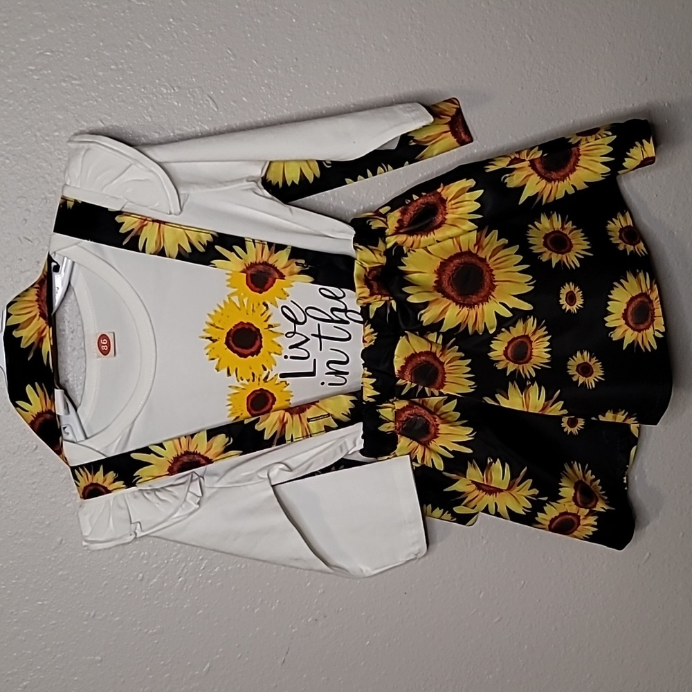 Girls 3 piece skirt set with headband Size 18-24 months. Never worn